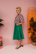 Load image into Gallery viewer, Full Skirt in Emerald Linen
