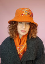 Load image into Gallery viewer, Boiled Wool Brimmed Hat in Orange