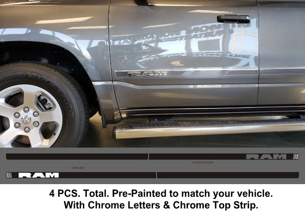 dodge ram chrome body side molding