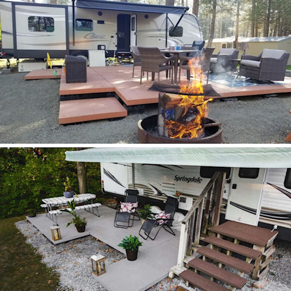 patio installed by camper