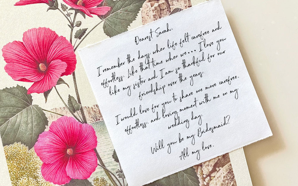 What To Write In Bridesmaid Proposal Card