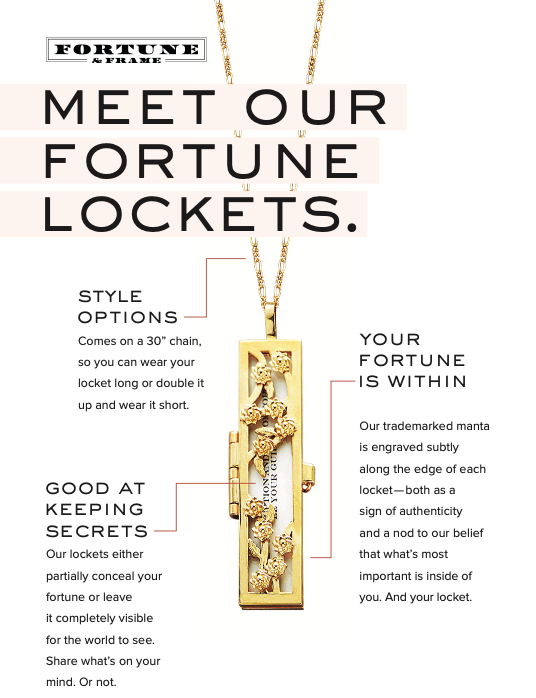 Product Collection Card (Meet Our Fortune Lockets)