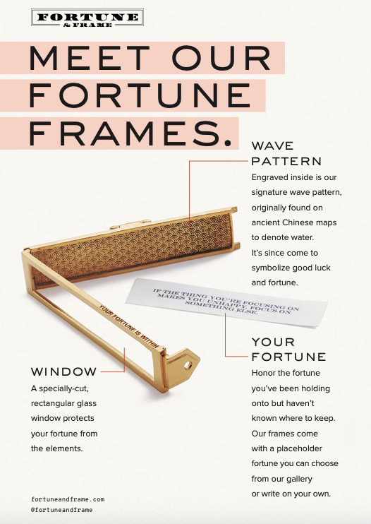 Product Collection Cards (Meet Our Fortune Frames)