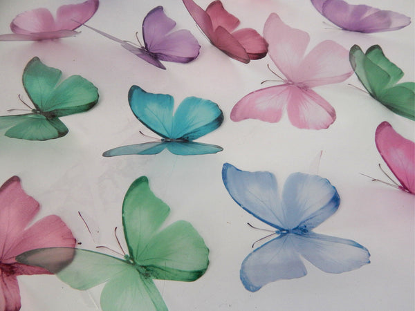 16 Pastel 3d butterflies, wall sticker butterflies, great for girl's b ...