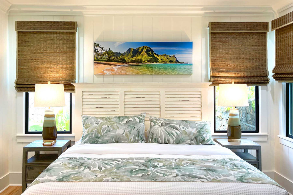 Hawaiian themed master bedroom art