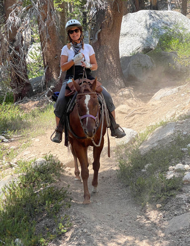 Photographer, Stephanie Hogue on horseback