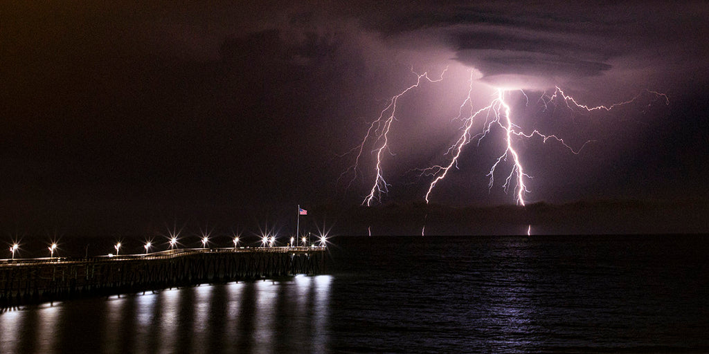 Ventura Pier with Lightning