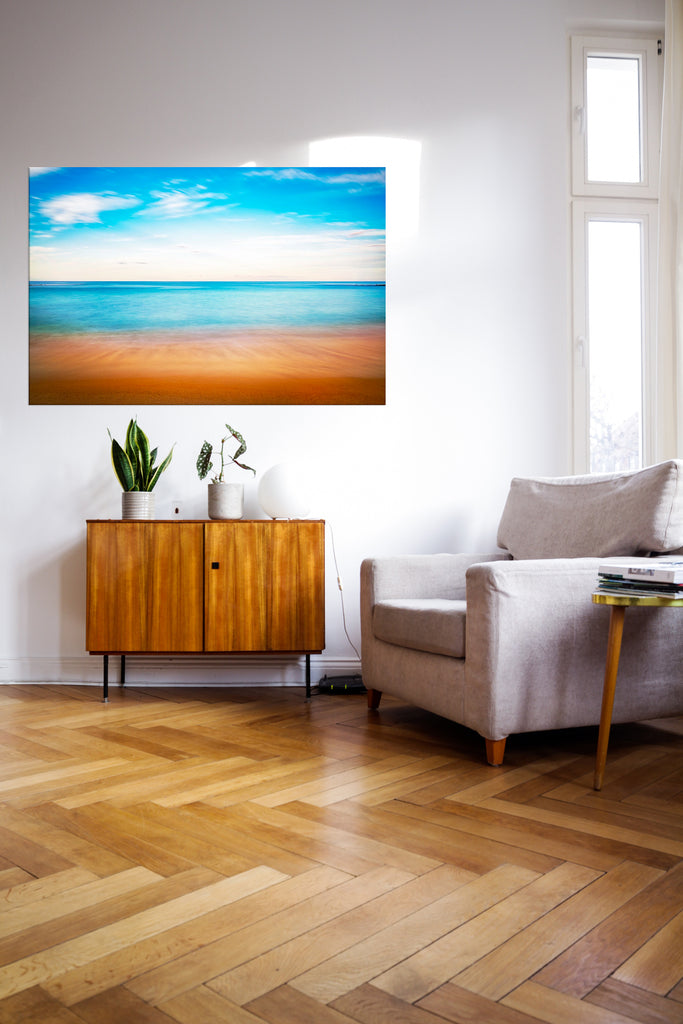 Colorful beach photograph as the perfect showpiece on the wall.