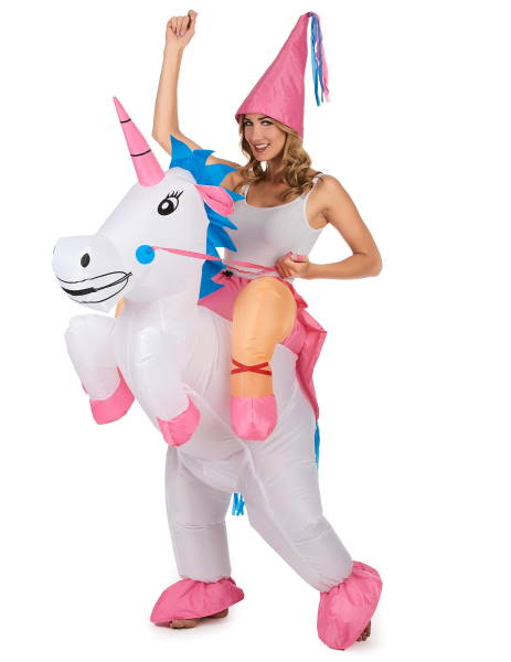 Déguisement princesse à dos de licorne gonflable fille : Deguise-toi, achat  de Déguisements enfants