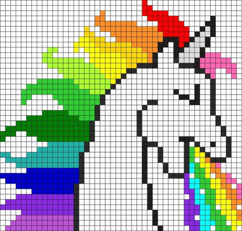 Pixel Art Grande Licorne