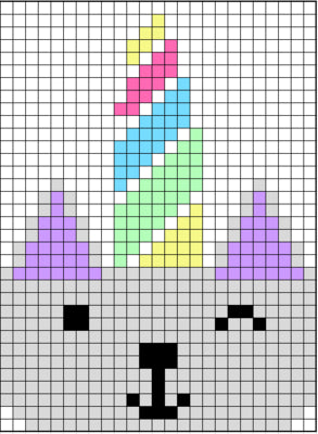 Pixel Art Licorne Chat