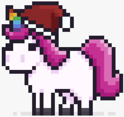 Pixel Art Licorne Noël