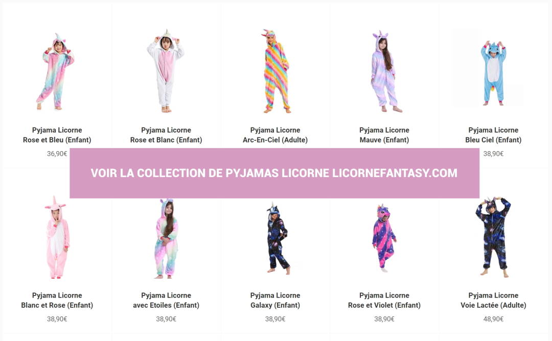 Pyjama Licorne