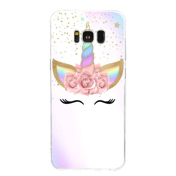 كوستوم Coque Licorne , Corne Arc-En-Ciel (Samsung S et Note 10)