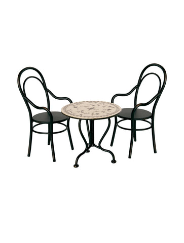 maileg dining table set with 2 chairs