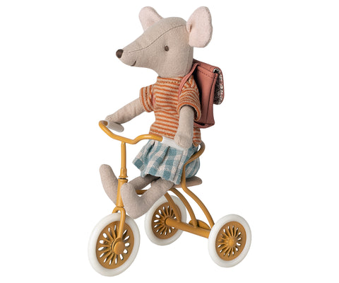 Maileg big sister mouse with tricycle