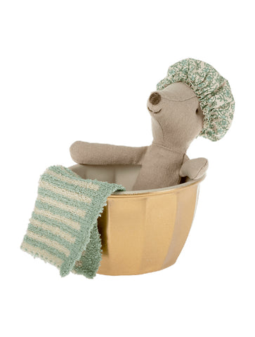 Maileg wellness mouse in gold bath, Big Sister 