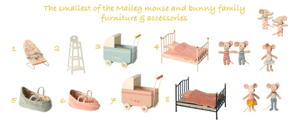 Maileg MY Furniture & Accessories for baby mouse