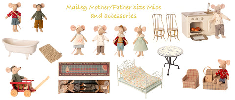 Maileg Mum and Dad Mouse characters