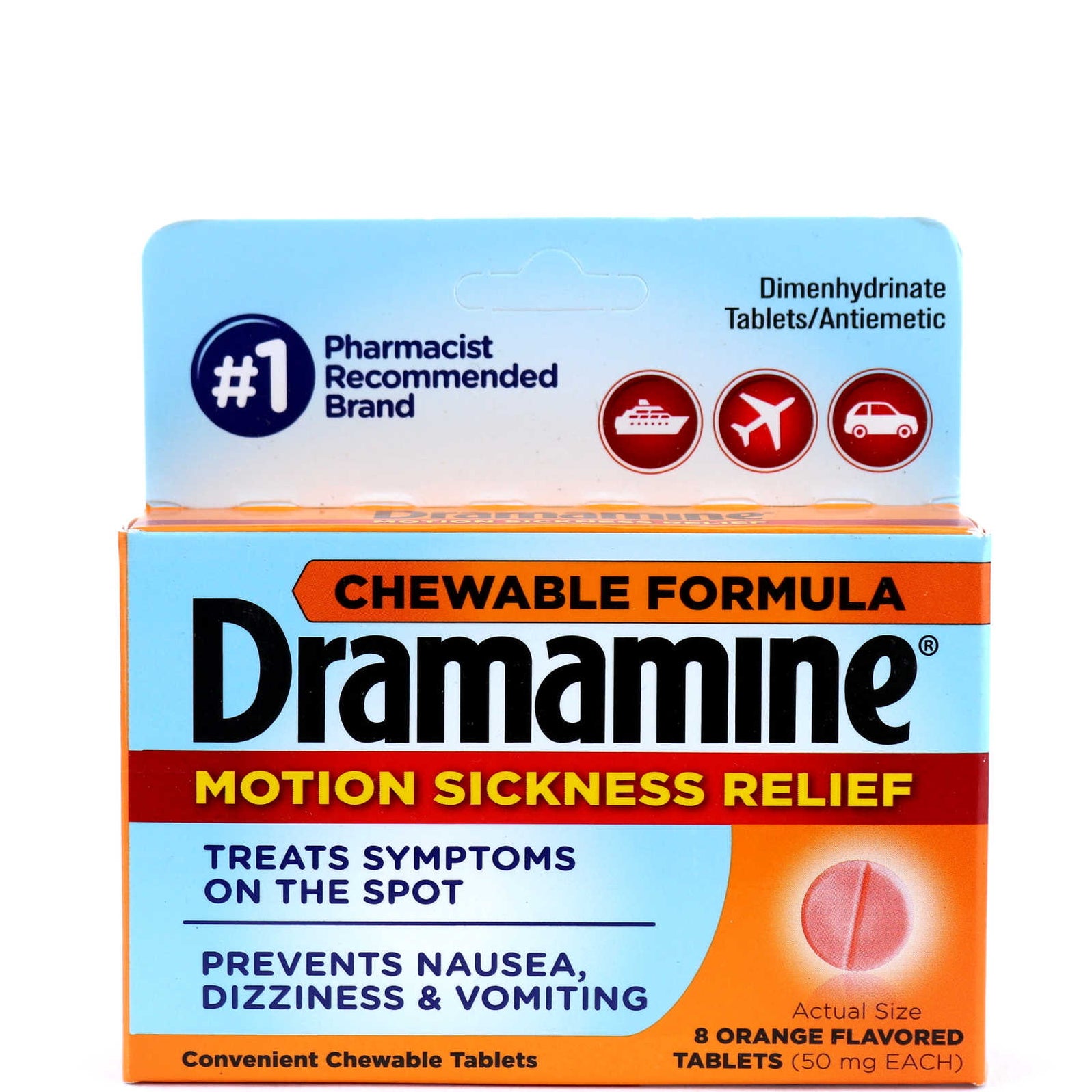 travel sickness tablets dramamine