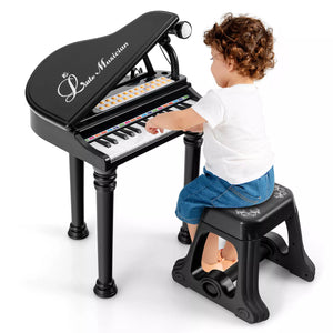 Kids 31-Key Piano Keyboard with Stool Musical Instrument - Skyorium