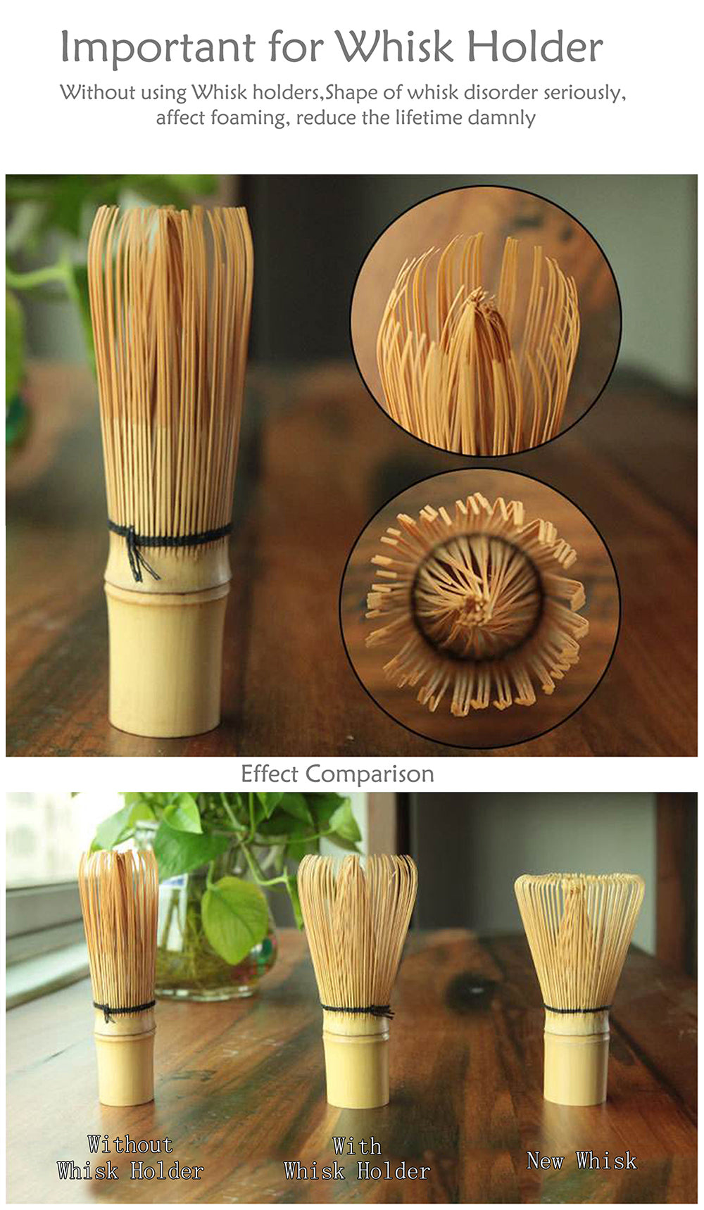 TEANAGOO Japan Bamboo Whisk Accessory Set-Random Holder color