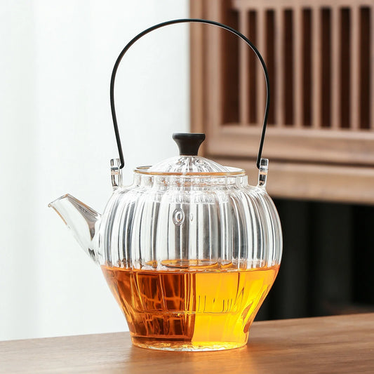 Grijzen Teapot  Wood & Glass, Tea Infuser – JUGLANA