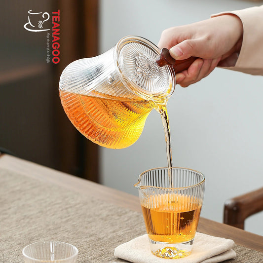 Grijzen Teapot | Wood & Glass, Tea Infuser