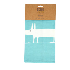 Teal Mr Fox tea towel from Scion Living