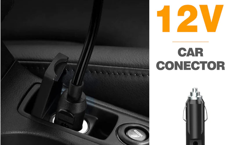 12v dc car connector & full set nozzles attachments