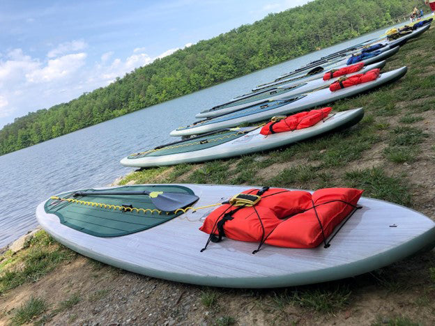 Paddleboard left outside