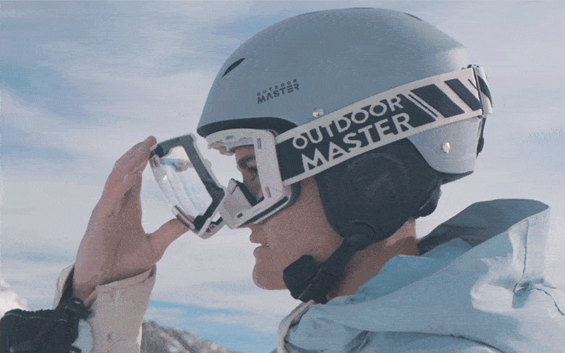 magnetic lens changing system anti fog ski goggles