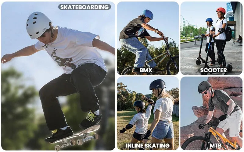 all-purpose helmet for skateboarding, cycling, BMXing, Inline skating, MTBing and etc.
