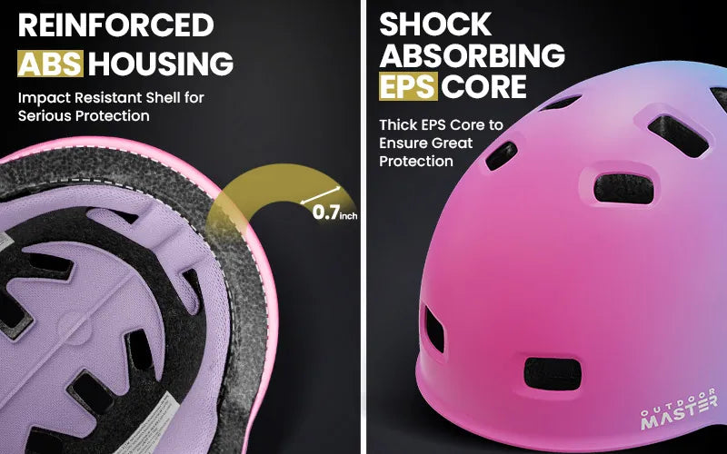 skateboard helmet with astm & cpsc certified safety