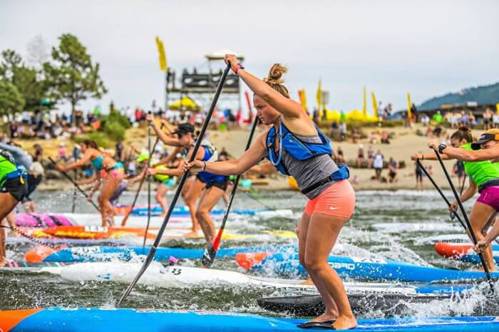 Paddleboard-Rennen