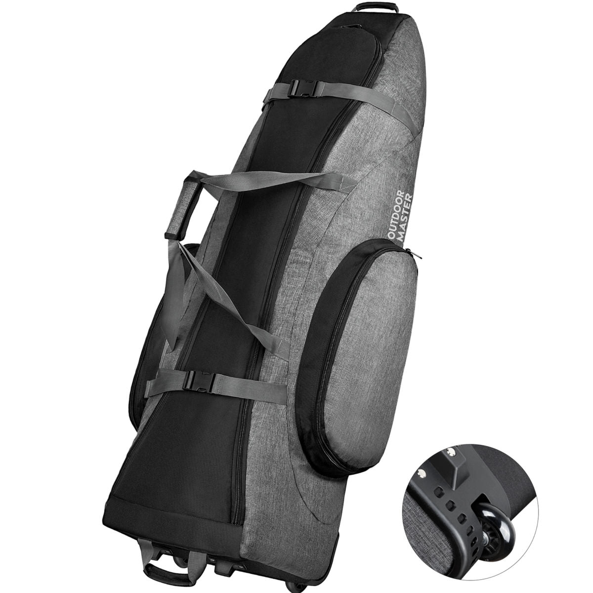 Dijk weduwe Menselijk ras OutdoorMaster Padded Golf Club Travel Bag with Wheels, 900D Heavy Duty  Oxford Waterproof -Alligators