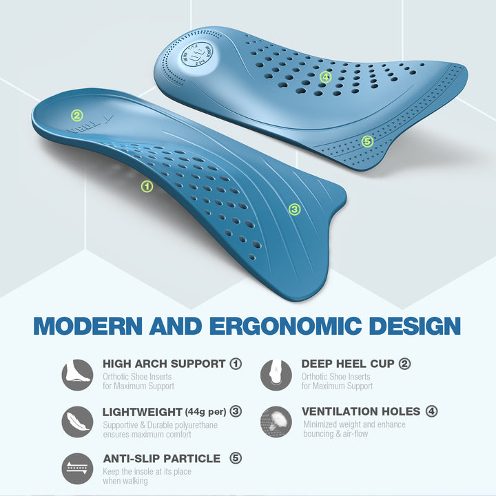 Ergonomic design plantar fasciities insoles