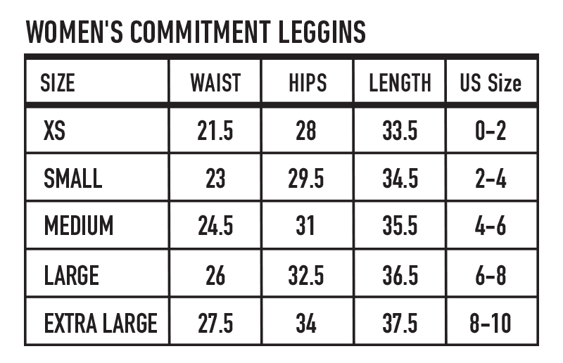 Sizing Chart