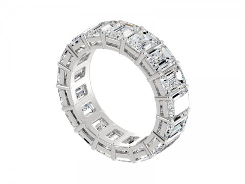 Emerald Cut Eternity Band – Milliard Diamond Concierge