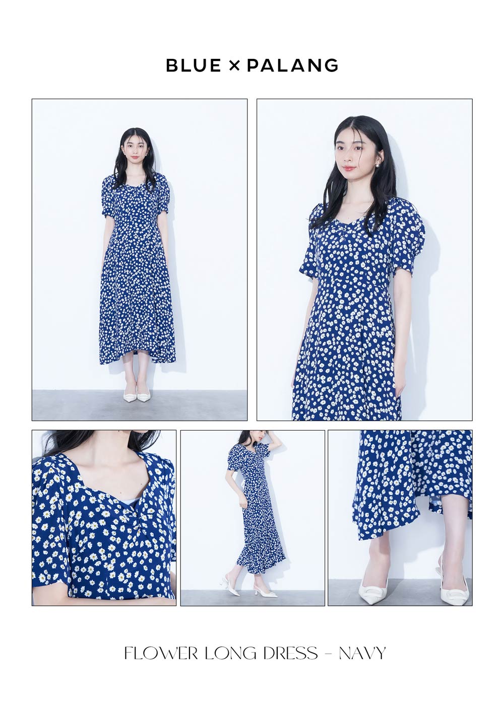 BLUE×PALANG ブルーパラン  FLOWER LONG DRESS