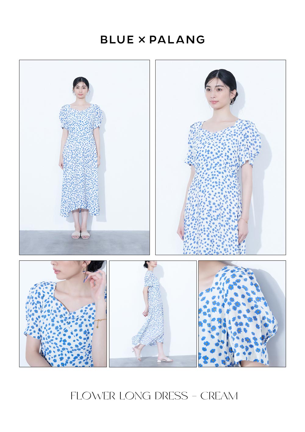BLUE×PALANG ブルーパラン  FLOWER LONG DRESS