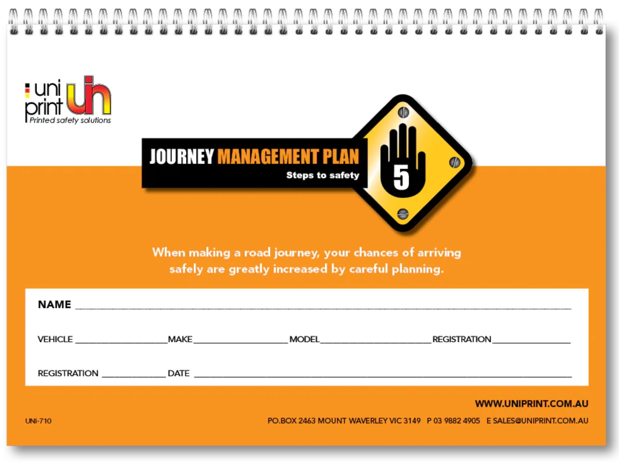 journey management plan form, wholesale journey management books