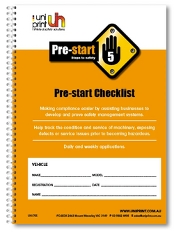 safety checklist, pre start checklist