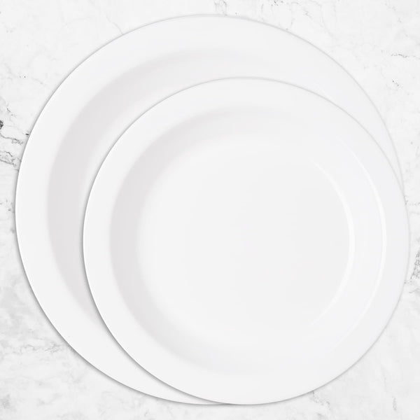 white plates