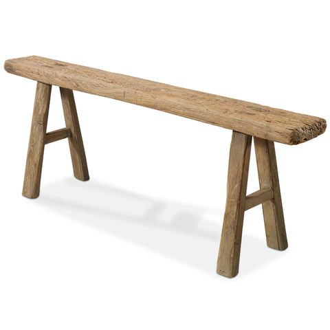 Natural Rustic Elm Bench