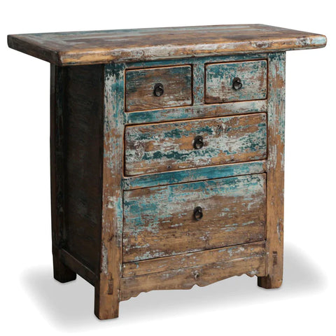 Distressed Blue Storage Chest