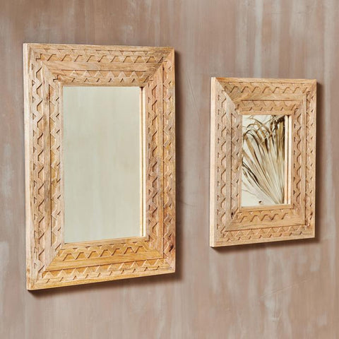 Dudi Carved Mango Mirror