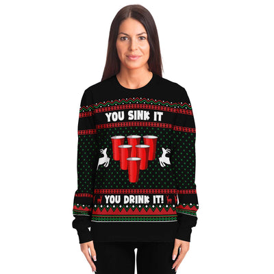 Sink And Drink Ugly Christmas Sweater