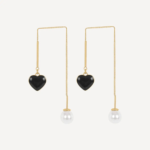 Arabella Drop Earrings - Black