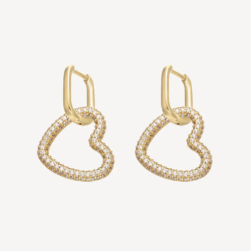 Ophelia Earrings - White/Gold